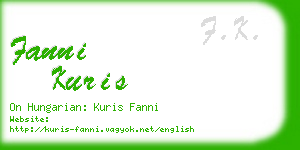 fanni kuris business card